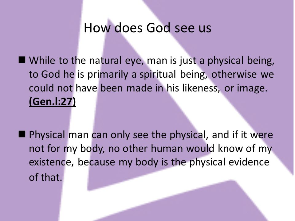 How does God see us