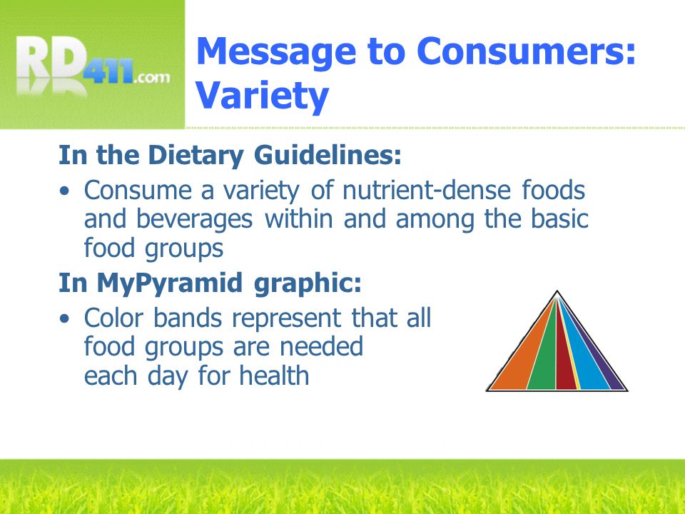 Message to Consumers: Variety