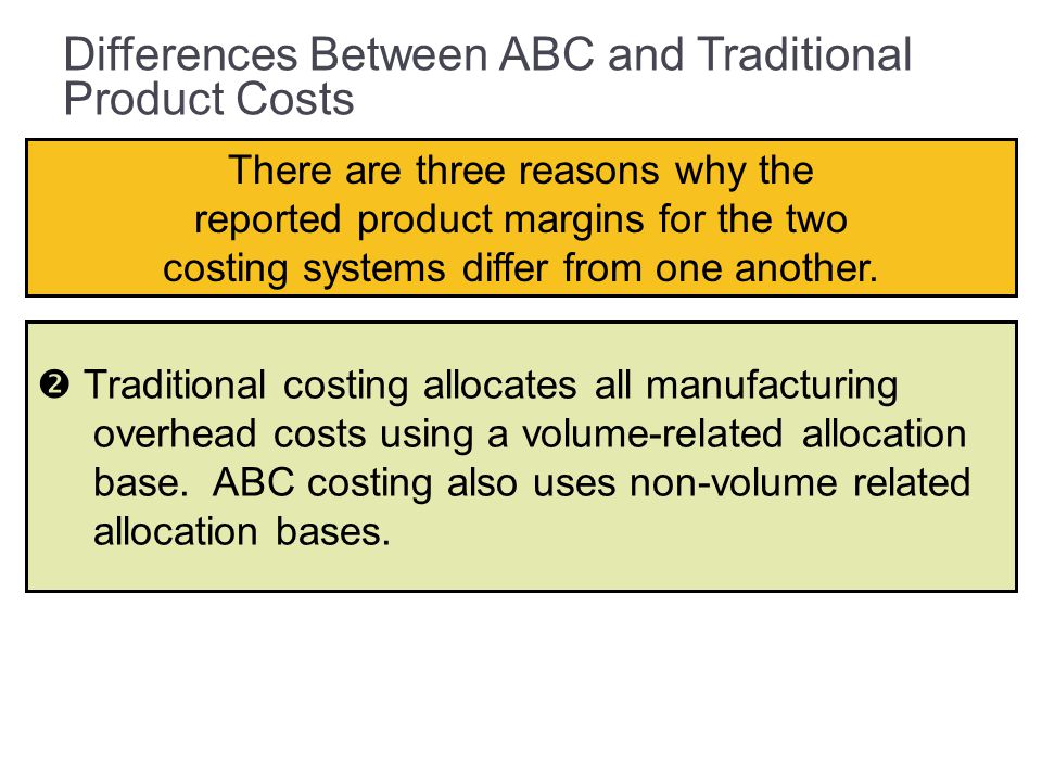 abc and traditional costing difference