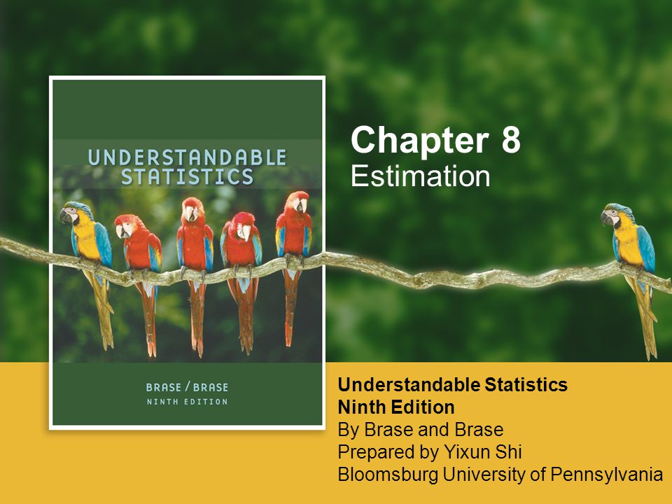 Chapter 8 Estimation Understandable Statistics Ninth Edition