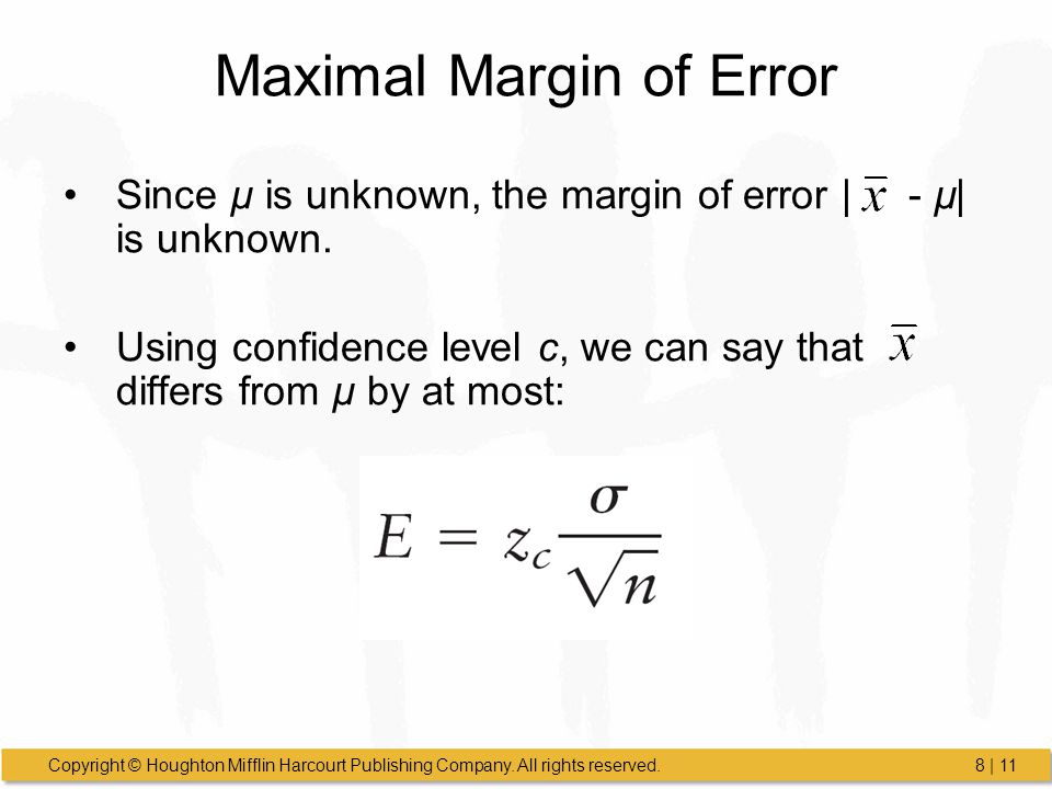 Maximal Margin of Error