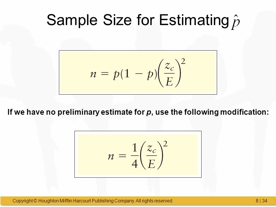 Sample Size for Estimating