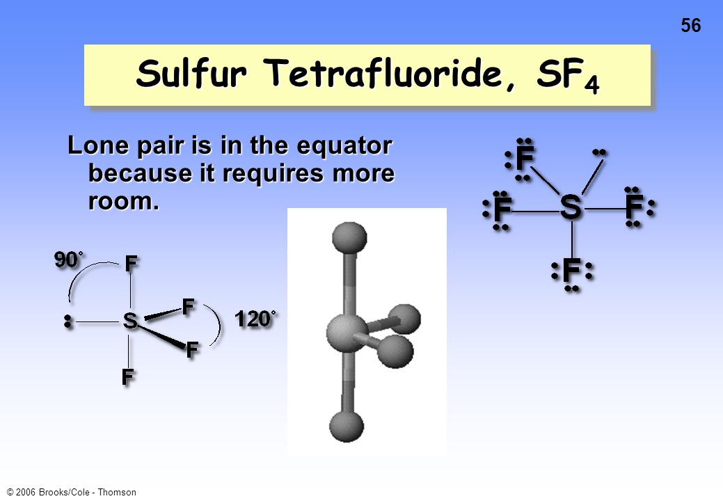 Sulfur Tetrafluoride, SF4.