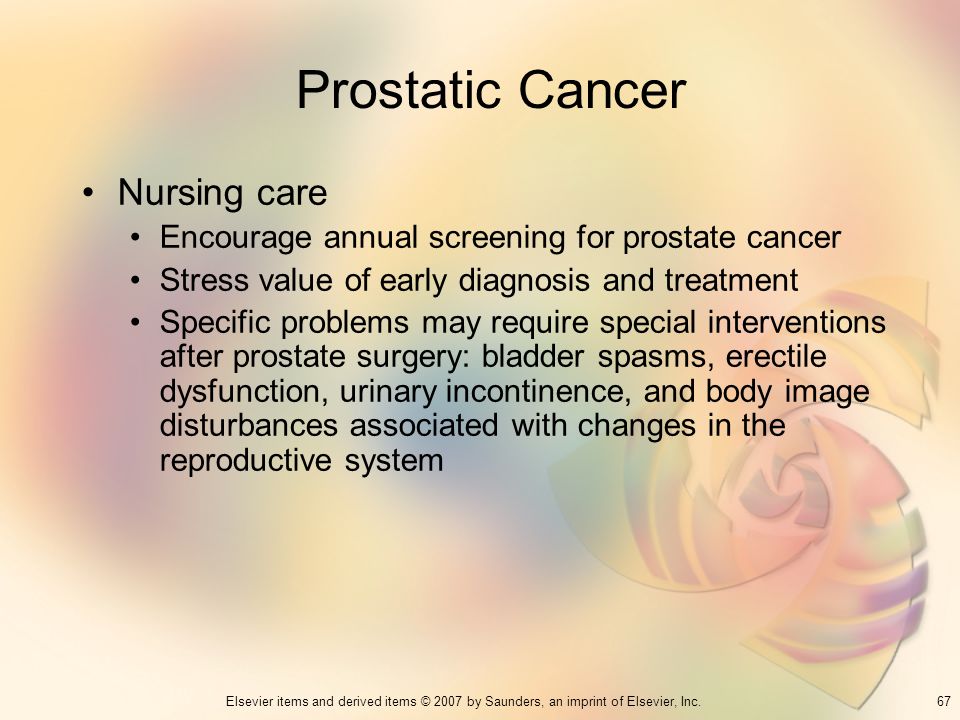 nursing management of prostatitis