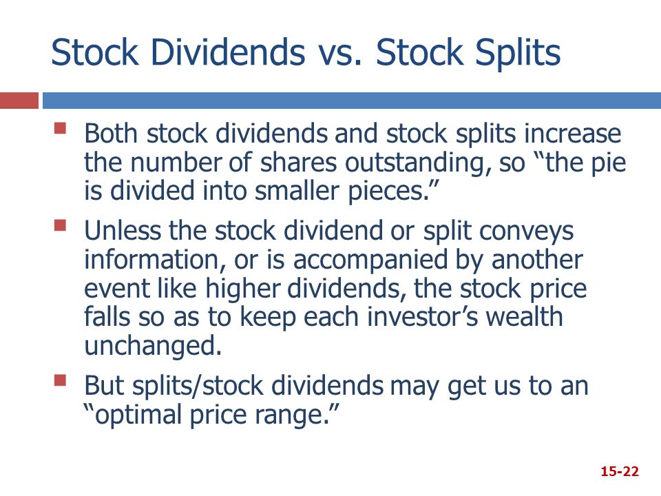 Stock Dividends vs. Stock Splits
