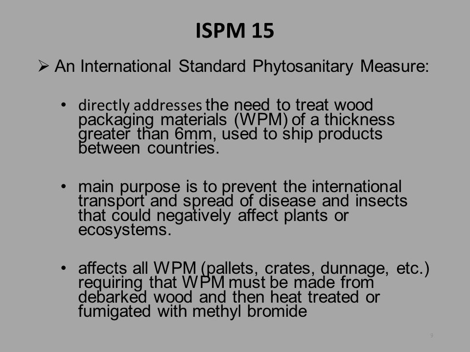 ISPM 15 An International Standard Phytosanitary Measure: