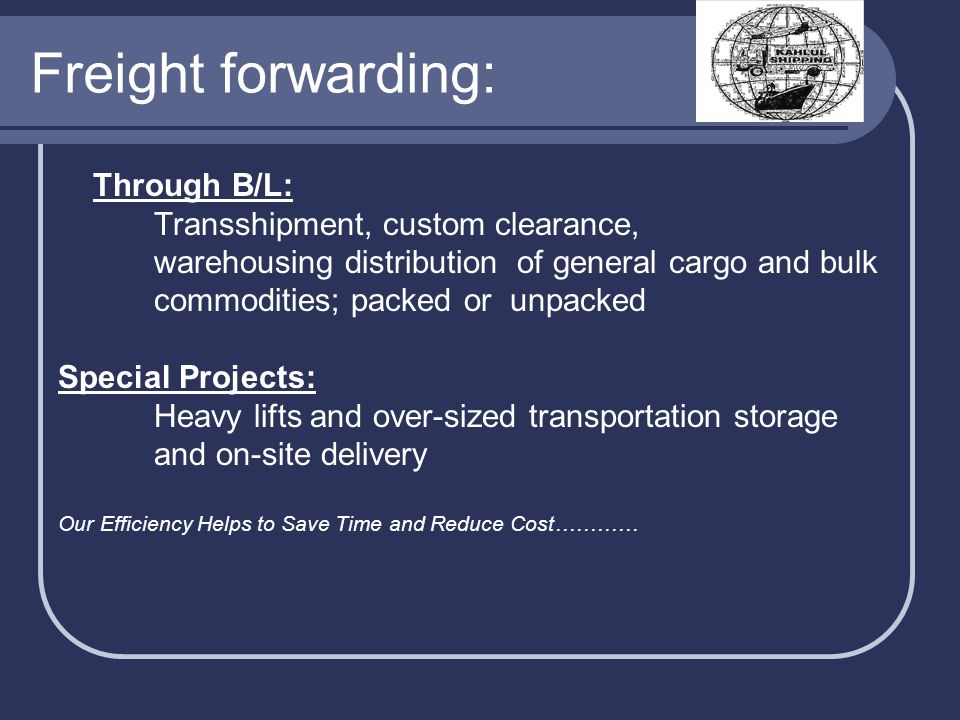 Freight forwarding: Through B/L:
