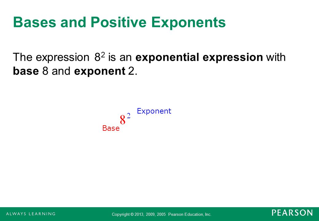 Bases and Positive Exponents