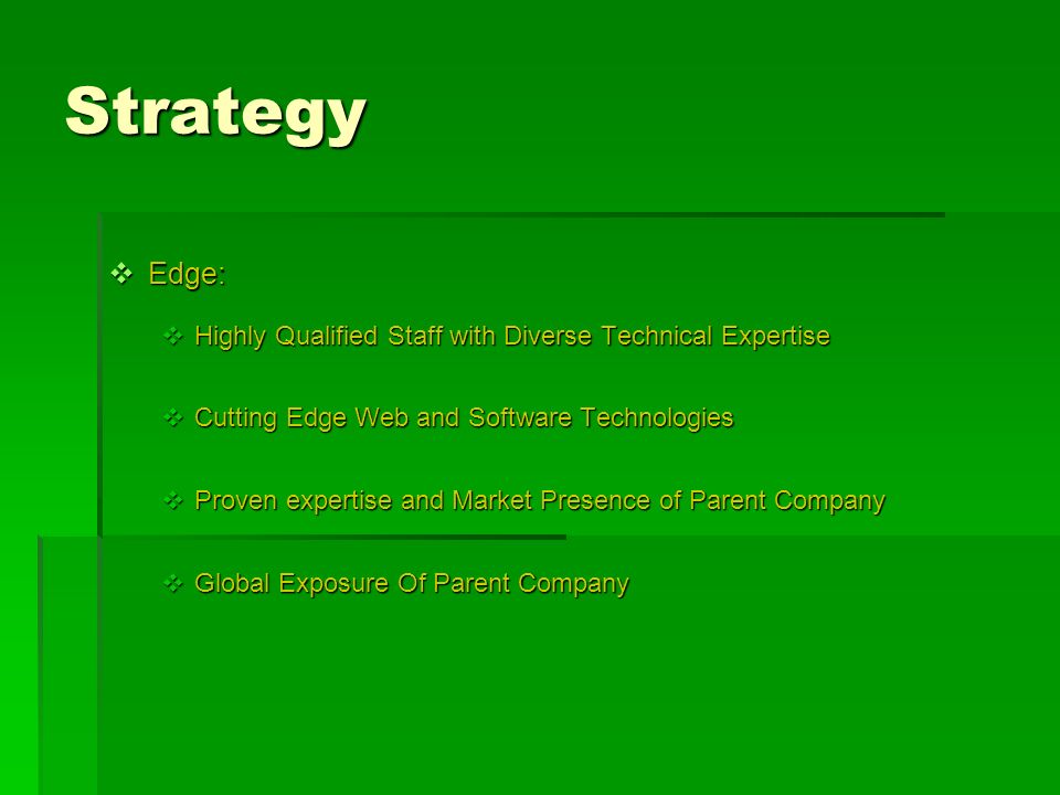 Strategy Edge: Highly Qualified Staff with Diverse Technical Expertise