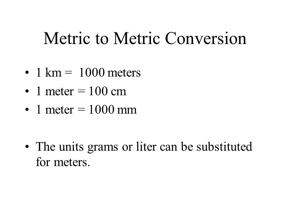 Metric Measurements. - ppt video online download