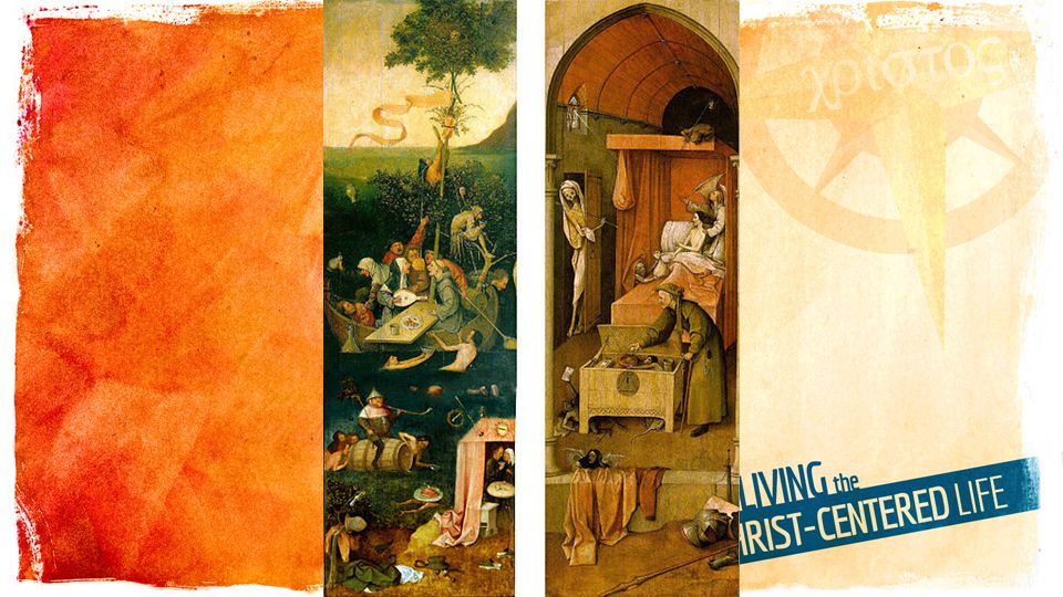 Fragment of a lost triptych which also included Ship of Fools (the Allegory of Gluttony and Lust) would be the lower part of that outer wing) and Death and the Miser (the other outer wing).