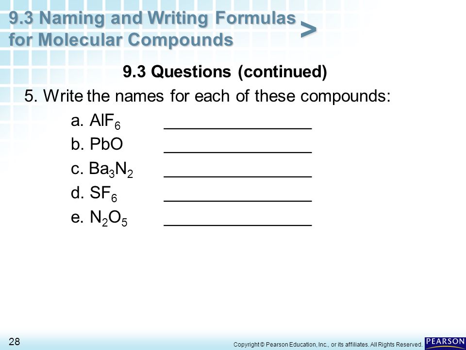 9 and quiz chapter formulas names chemical Chapter Names  Formulas online Chemical ppt and video 9