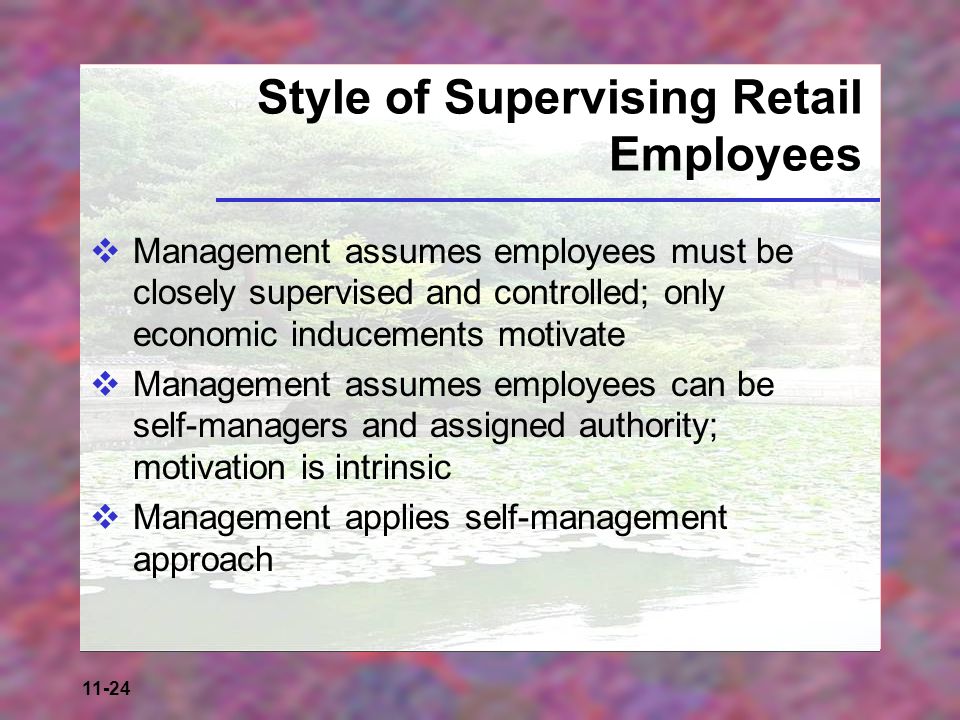 Style of Supervising Retail Employees