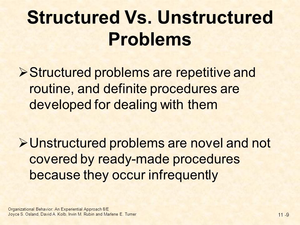 unstructured problem
