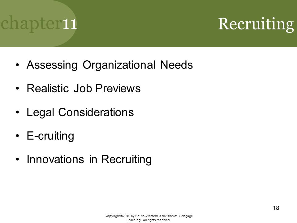 Recruiting Assessing Organizational Needs Realistic Job Previews