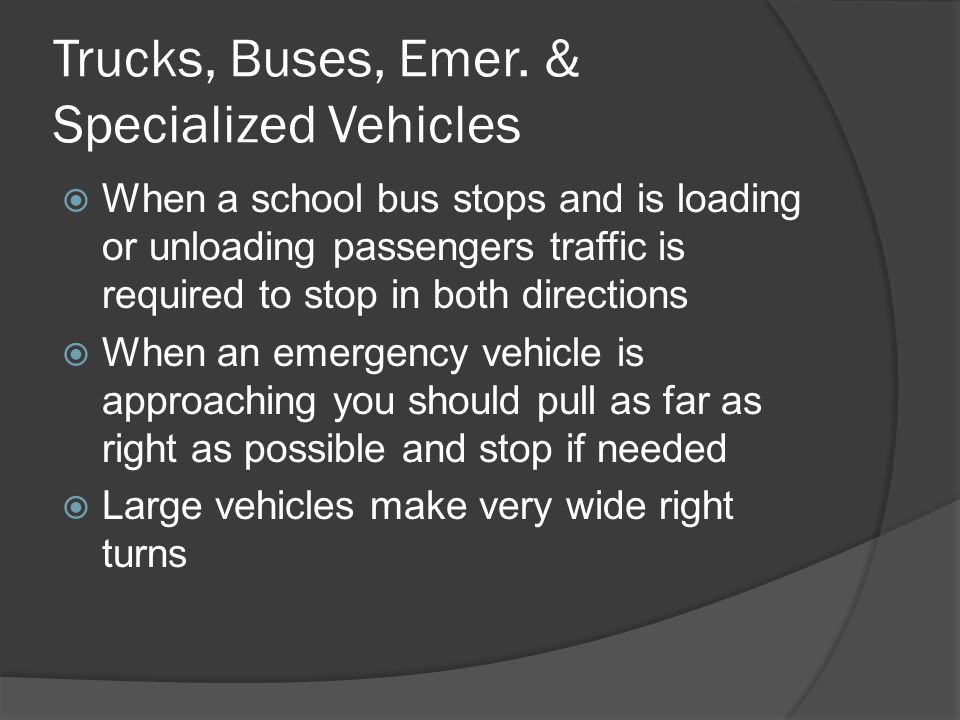 Trucks, Buses, Emer. & Specialized Vehicles