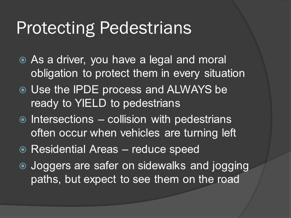 Protecting Pedestrians