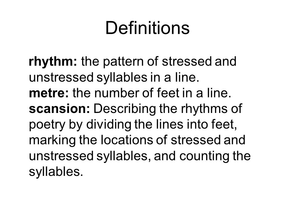 Poetical rhythm and metre - ppt video online download