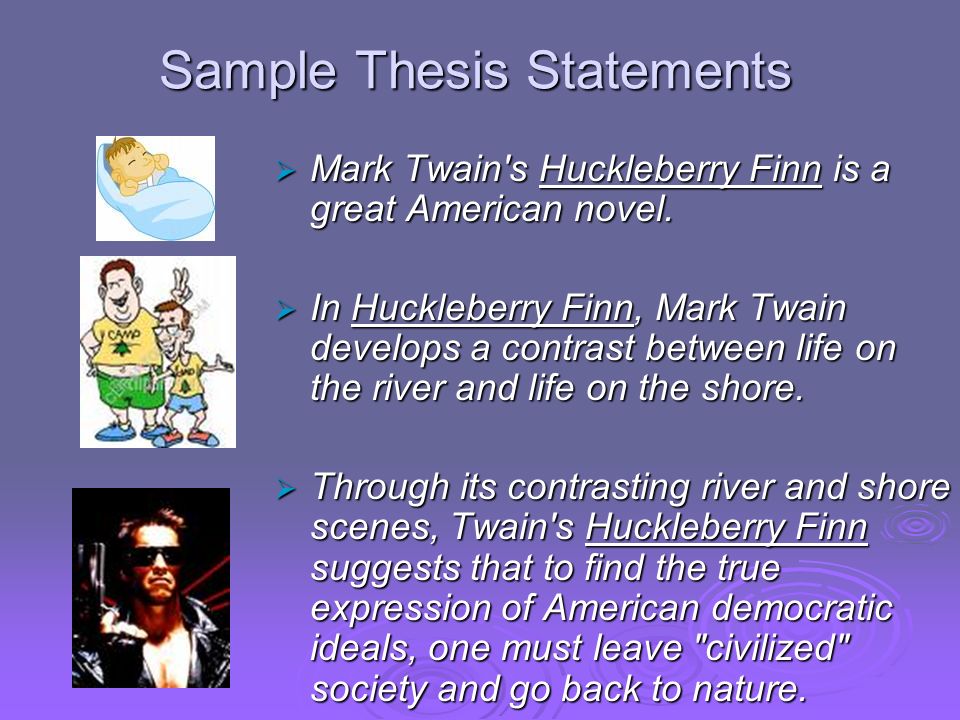 Sample Thesis Statements