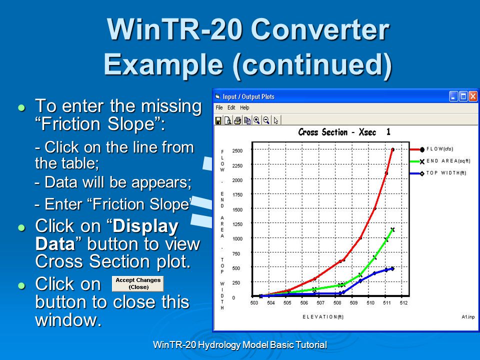 WinTR-20 Converter Example (continued)