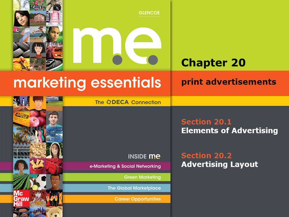 Chapter 20 print advertisements Section 20.1 Elements of Advertising