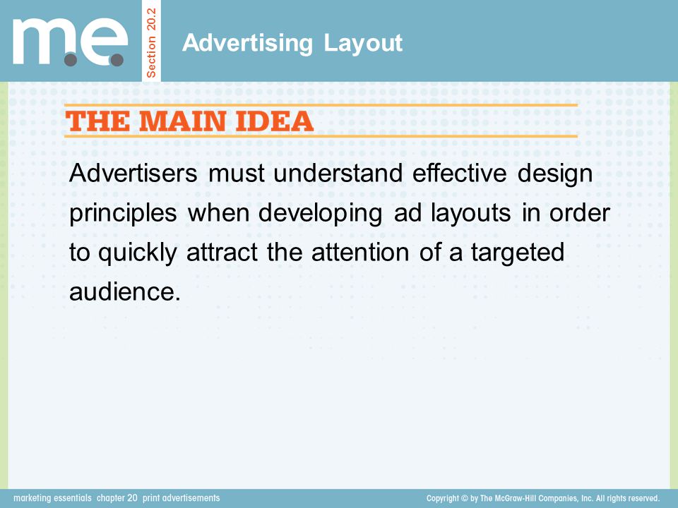 Advertising Layout Section