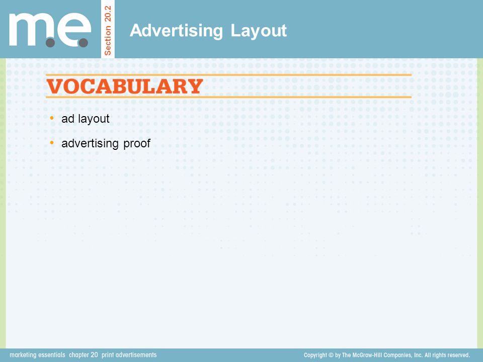 Advertising Layout Section 20.2 ad layout advertising proof