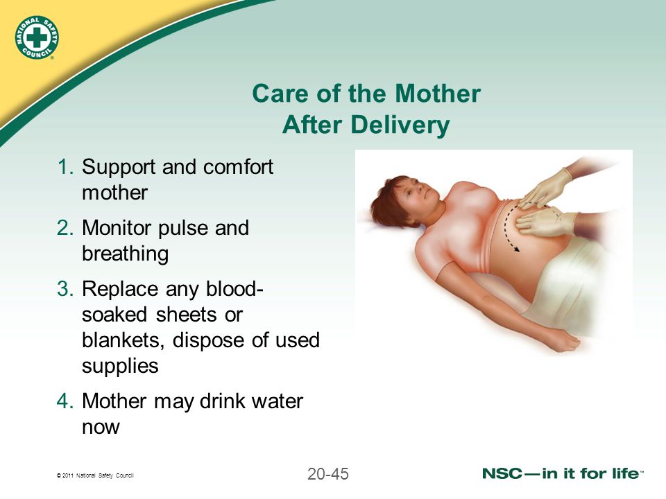 after delivery mother care