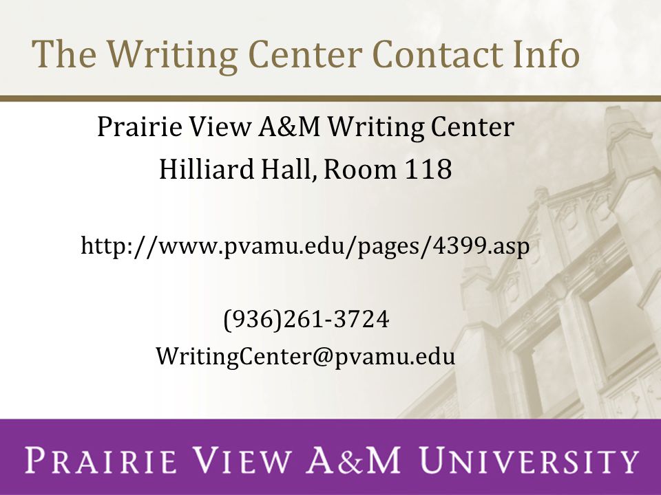 Prairie View A&M Writing Center