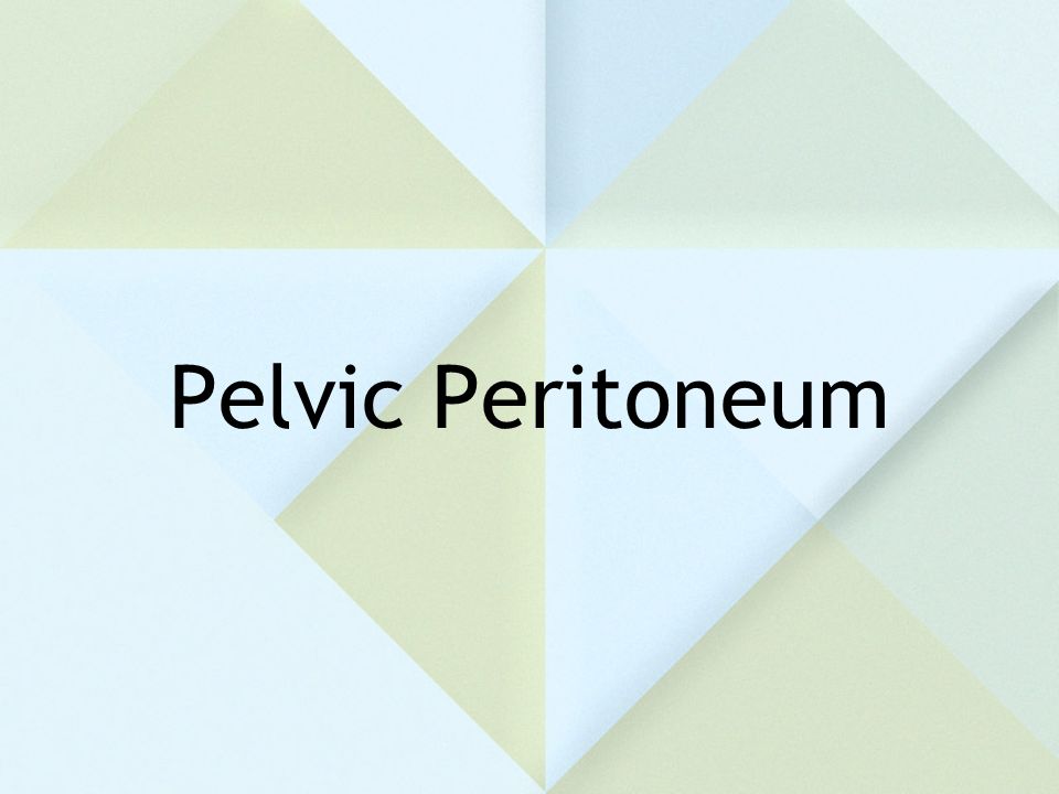 Pelvic Peritoneum