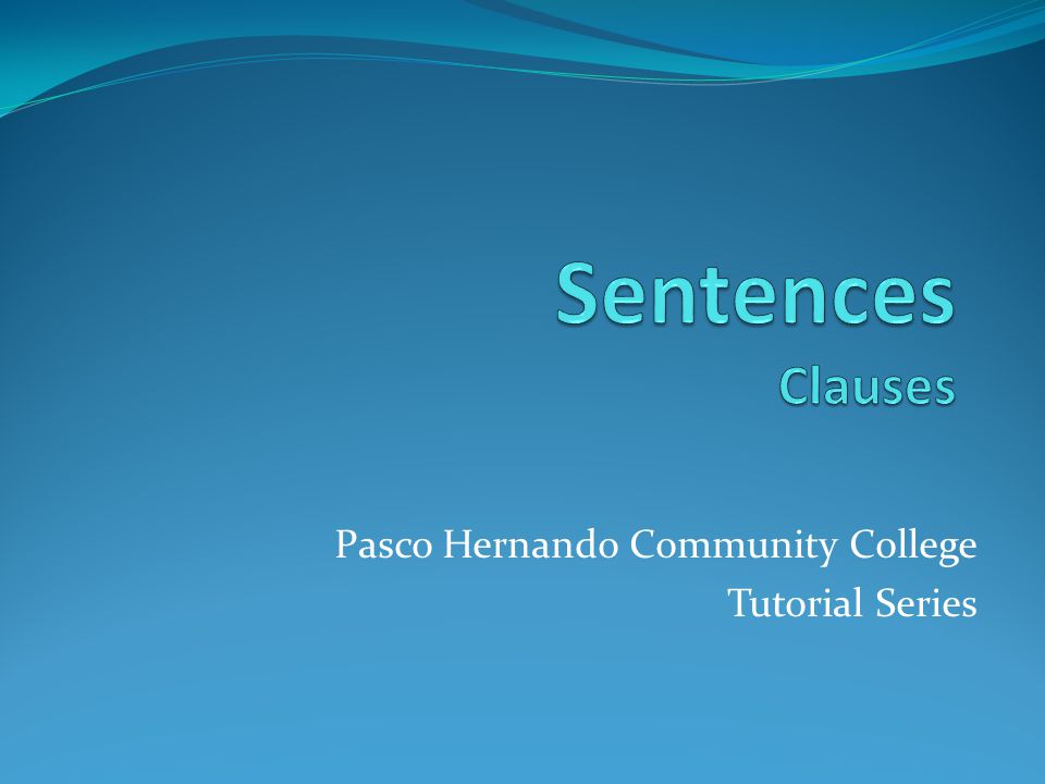 Pasco Hernando Community College Tutorial Series