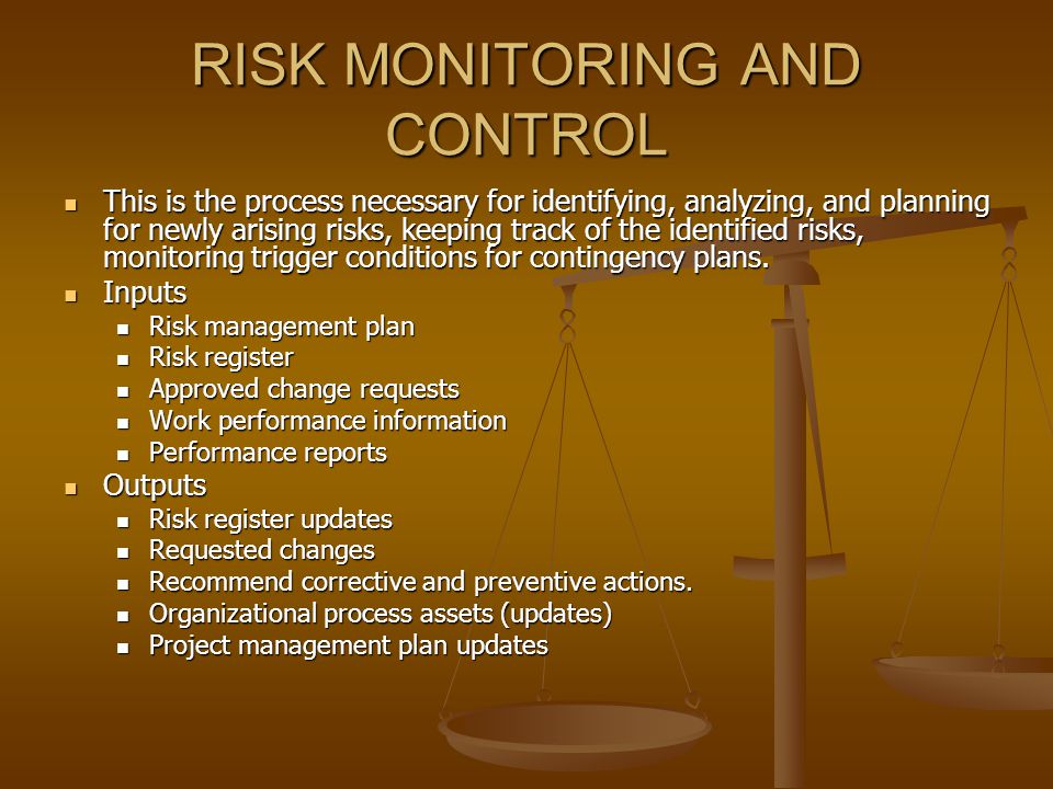 RISK MONITORING AND CONTROL