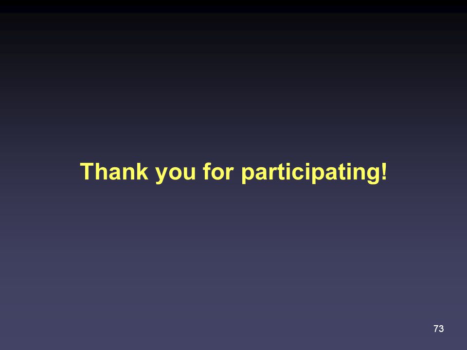 Thank you for participating!