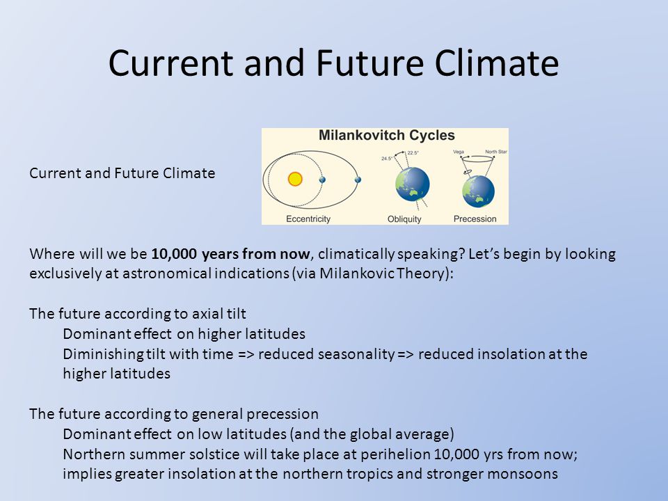 Current and Future Climate