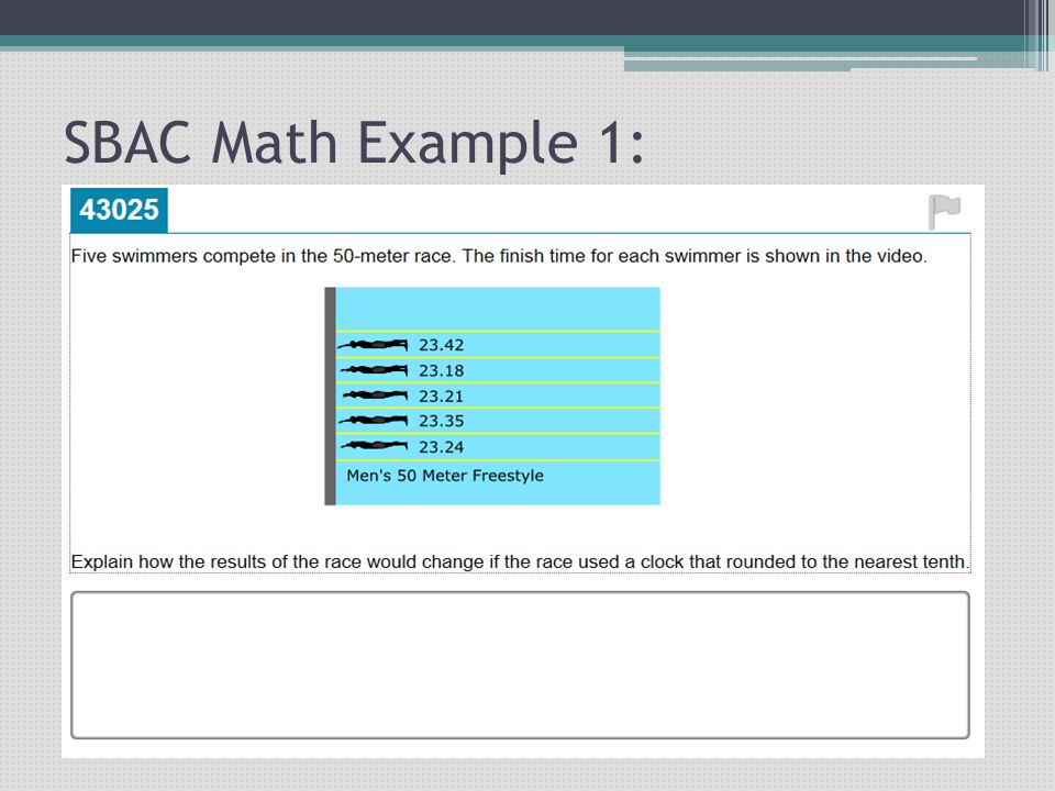 SBAC Math Example 1: