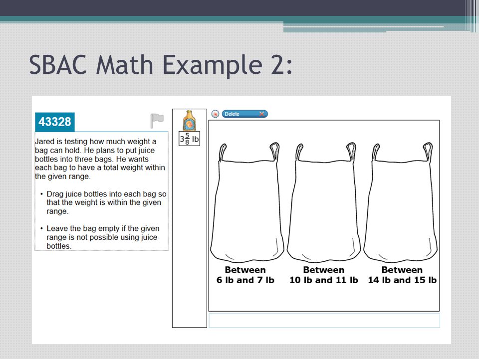 SBAC Math Example 2: