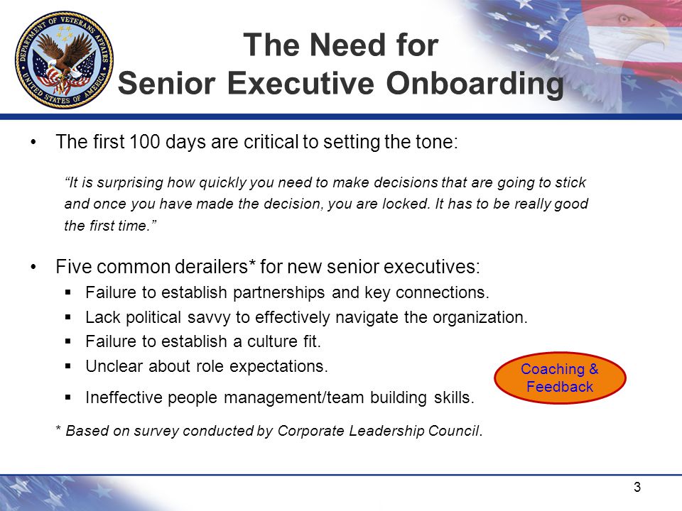The Need for Senior Executive Onboarding