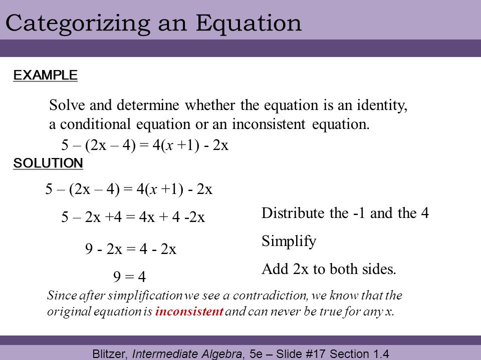 1 4 Solving Linear Equations Ppt Download