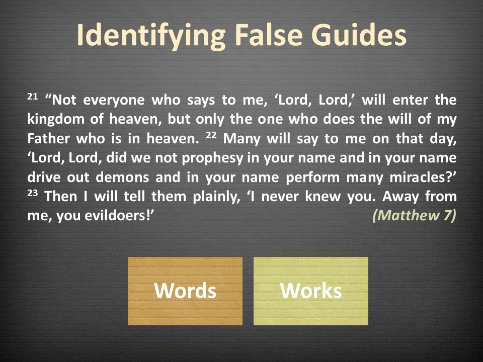 Identifying False Guides