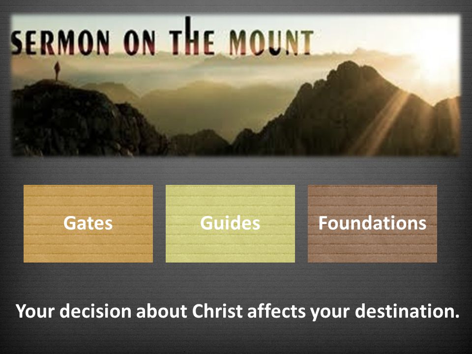 Your decision about Christ affects your destination.