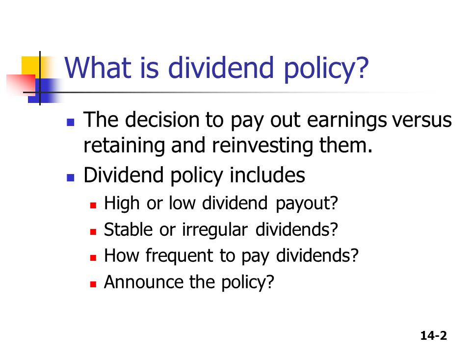 What is dividend policy