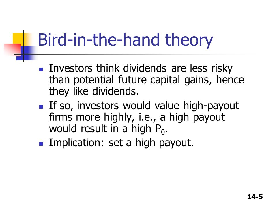 Bird-in-the-hand theory