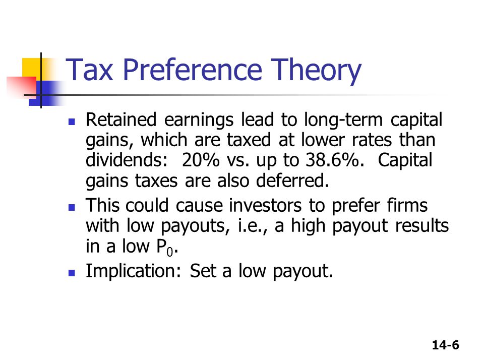 Tax Preference Theory