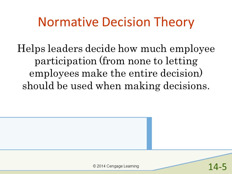 Normative Decision Theory