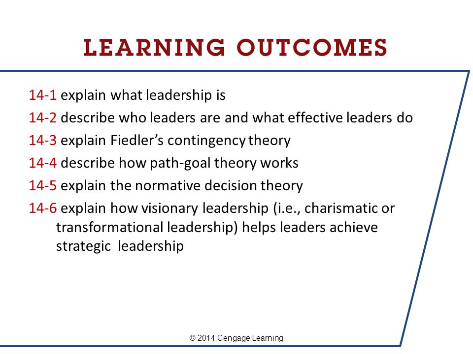 14-1 explain what leadership is