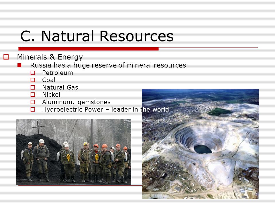 C. Natural Resources Minerals & Energy