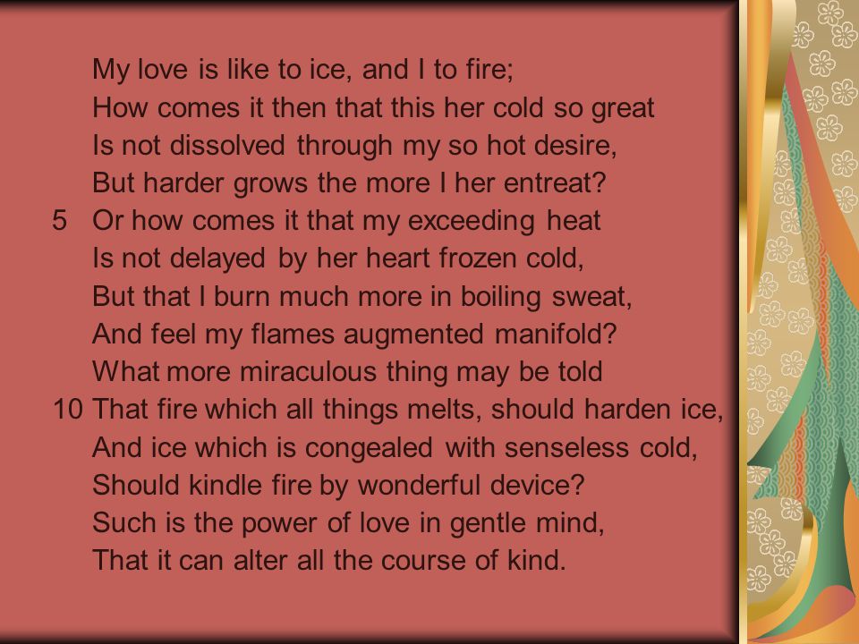 fire and ice love poem