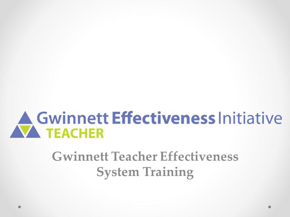 Gwinnett Teacher Effectiveness System Training
