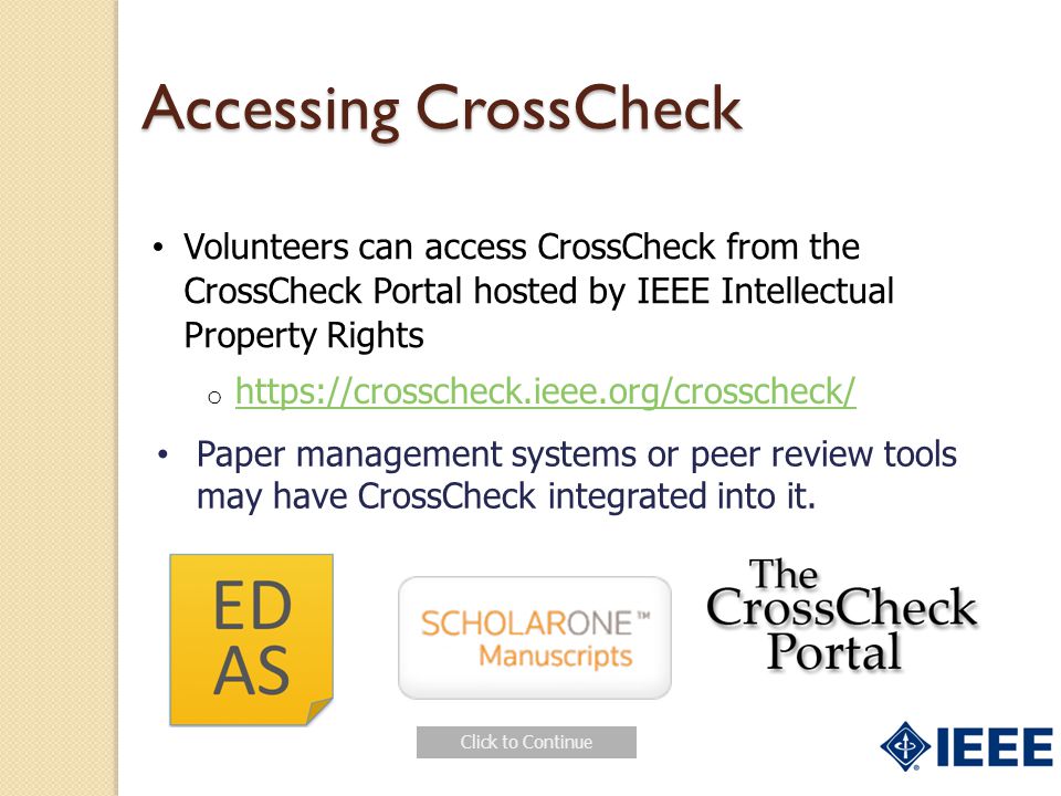 Cross-Check Systems - Cross-Check Systems