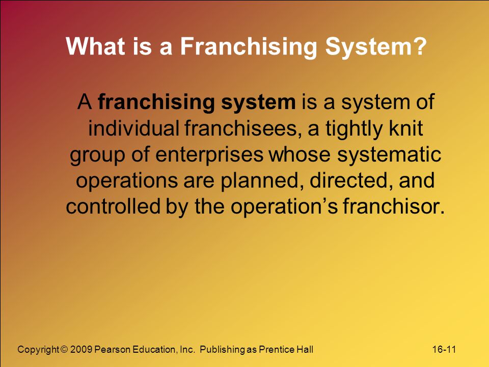 What is a Franchising System